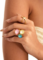 Charm Avenue Trio colour ring - 18k gold plated - Shop women's at Charm Avenue