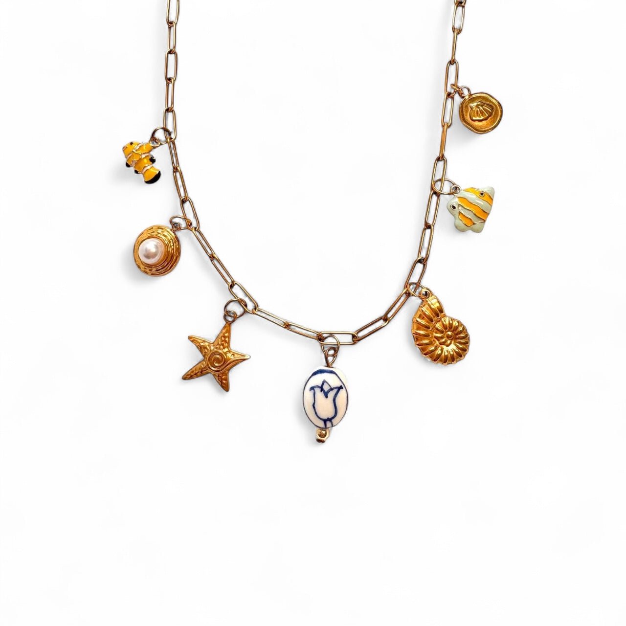 St Lucia Boutique Vacation life - charm necklace - 18k gold plated - Shop women's at Charm Avenue