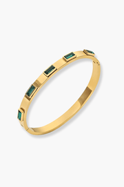 St Lucia Boutique Valeria gemstone bangle - 18k gold plated - Shop women's Accessories at Charm Avenue