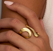 Charm Avenue Verona wave ring - Shop women's at Charm Avenue