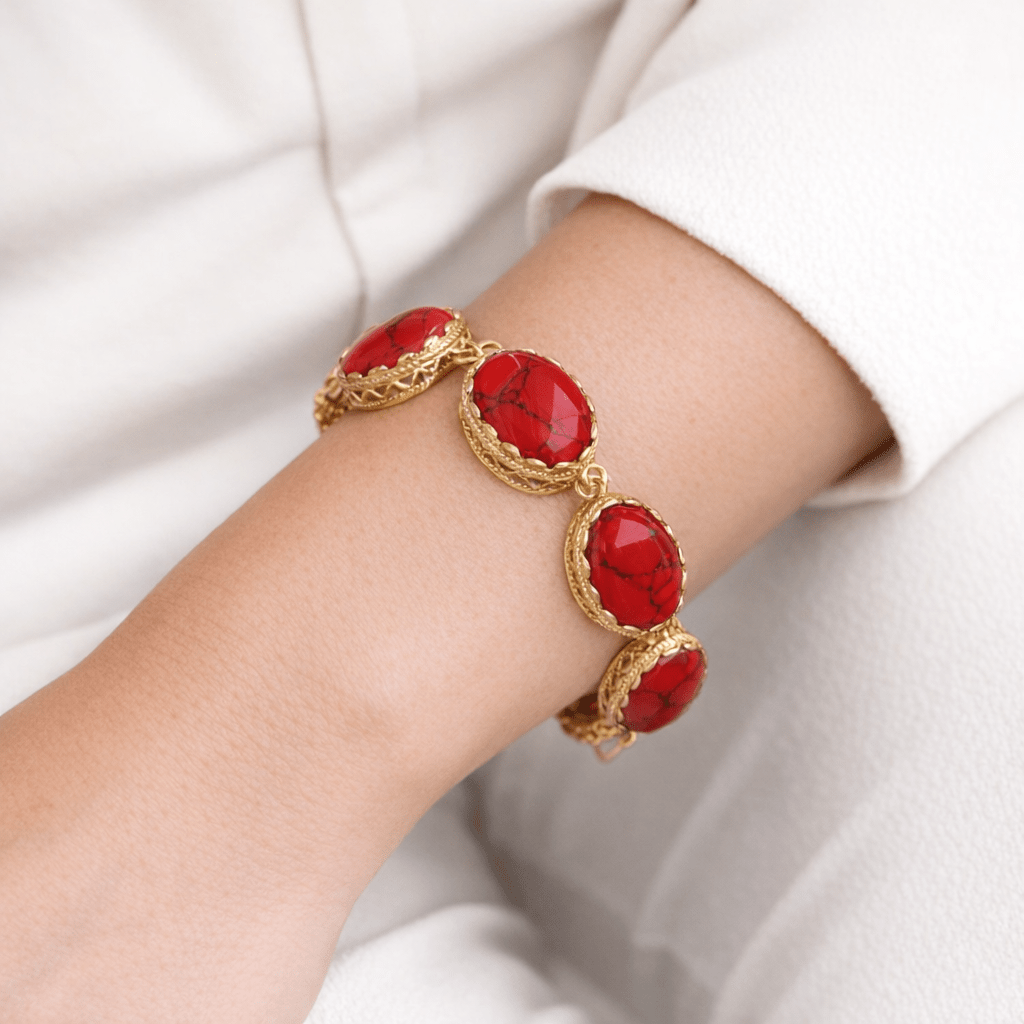 Charm Avenue Vintage rose bracelet - 14k gold plated - Shop women's at Charm Avenue