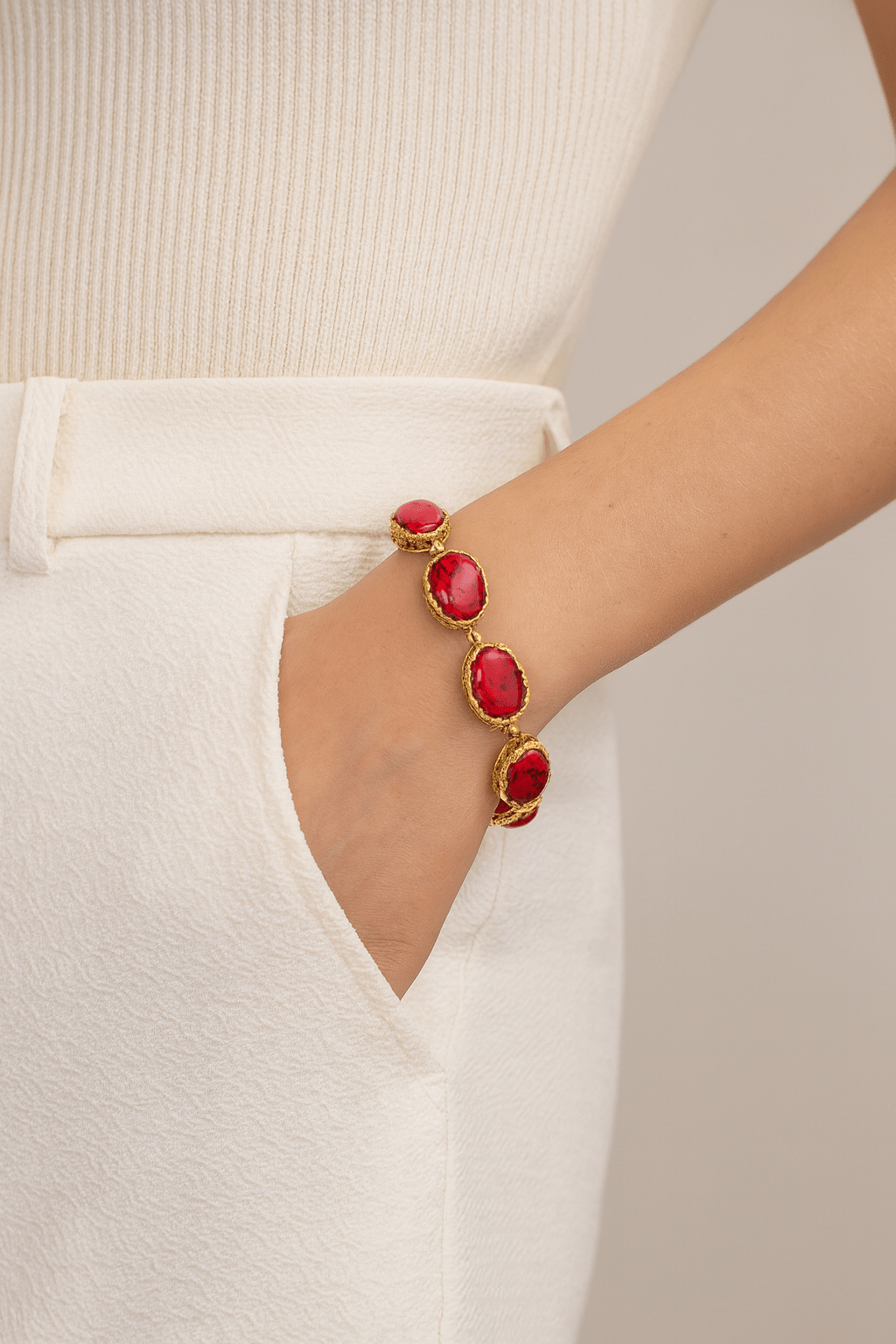 Charm Avenue Vintage rose bracelet - 14k gold plated - Shop women's at Charm Avenue