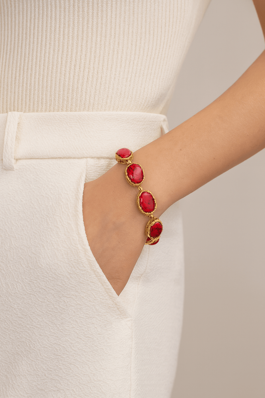 Charm Avenue Vintage rose bracelet - 14k gold plated - Shop women's at Charm Avenue