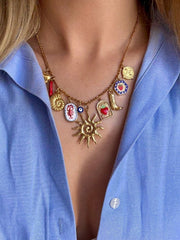 Charm Avenue Viola charm necklace - 18k gold plated - Shop women's at Charm Avenue