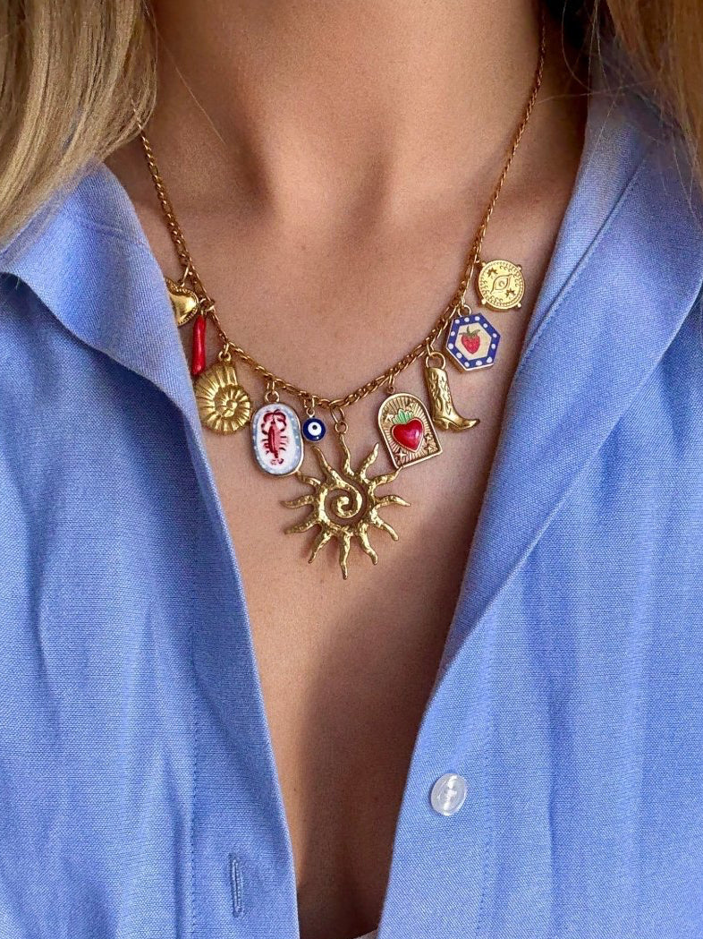 Charm Avenue Viola charm necklace - 18k gold plated - Shop women's at Charm Avenue