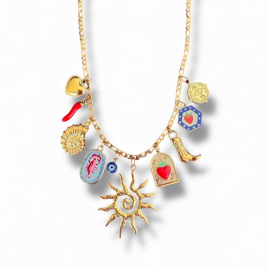 Charm Avenue Viola charm necklace - 18k gold plated - Shop women's at Charm Avenue