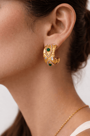 Charm Avenue Yasminda earrings - 18k gold plated - Shop women's at Charm Avenue