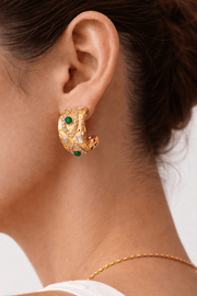 Charm Avenue Yasminda earrings - 18k gold plated - Shop women's at Charm Avenue