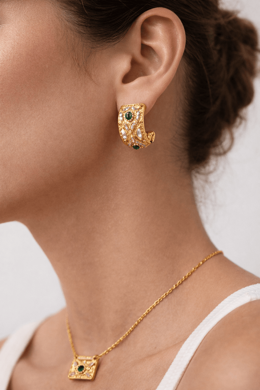 Charm Avenue Yasminda earrings - 18k gold plated - Shop women's at Charm Avenue