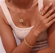 Charm Avenue Yasminda necklace - 18k gold plated - Shop women's at Charm Avenue