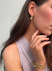 St Lucia Boutique Artemis hoop earring - 18k gold plated - Shop women's at St Lucia Boutique